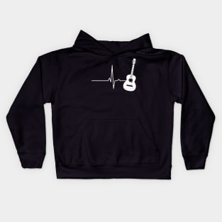 Acoustic Guitar Heartbeat Kids Hoodie